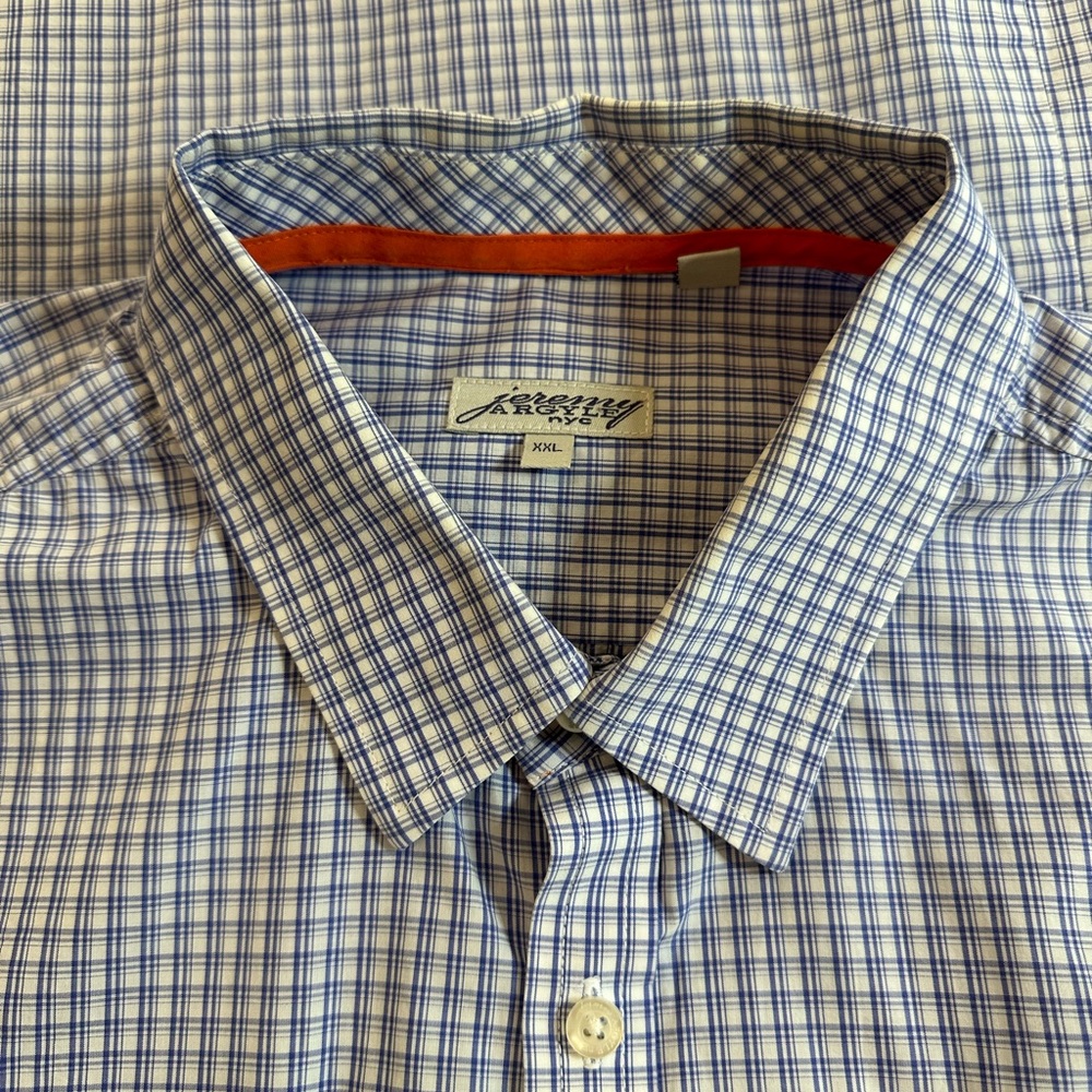 jeremy ARGYLE nyc | Men's Dress Shirt | Blue | XXL